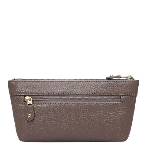 Wax Leather Multi Pouch - Smoke Grey