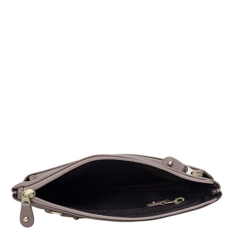 Wax Leather Multi Pouch - Smoke Grey