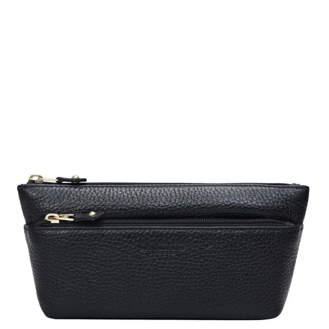 Wax Leather Multi Pouch - Black