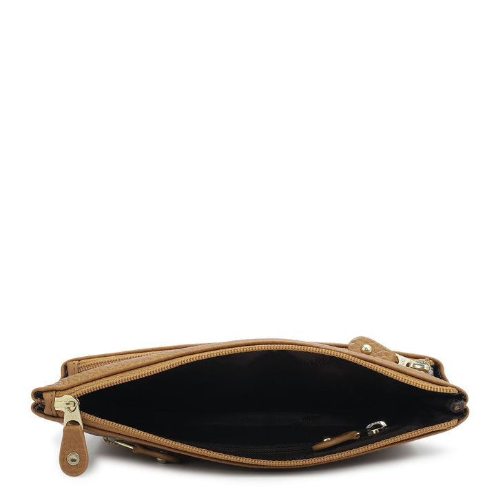 Wax Leather Multi Pouch - Caramel