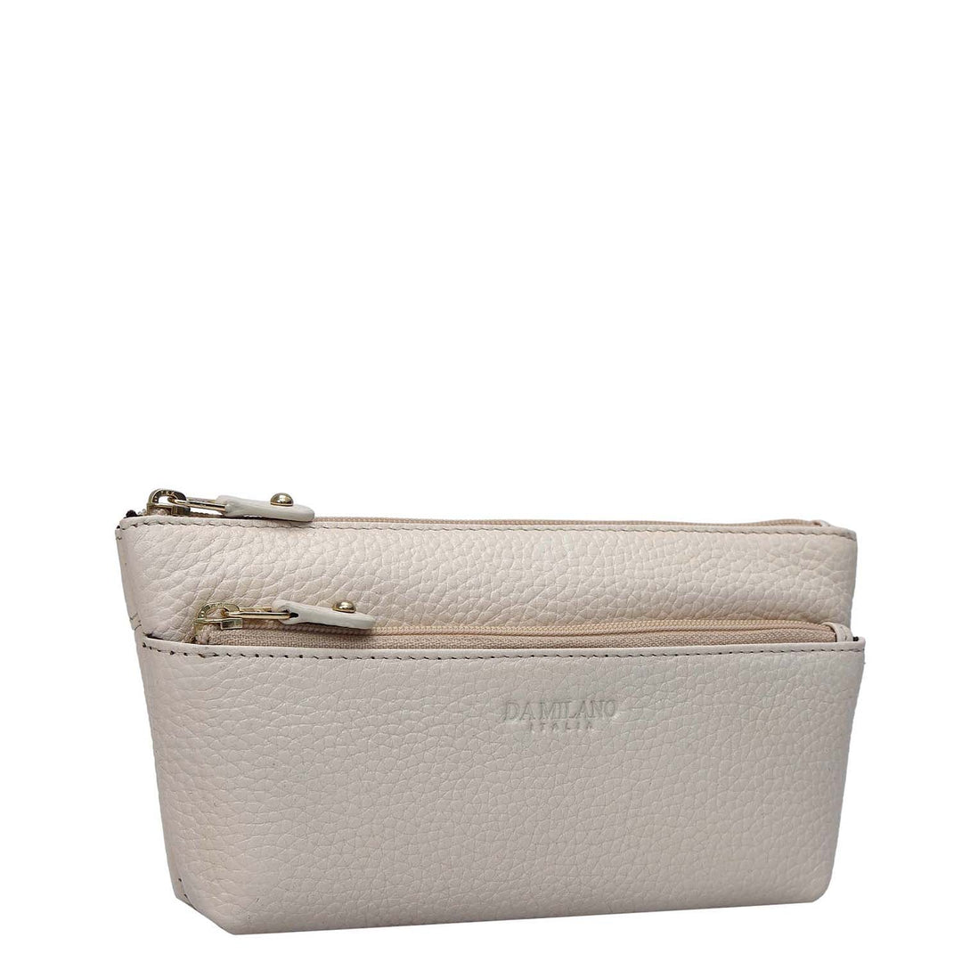 Wax Leather Multi Pouch - Dove