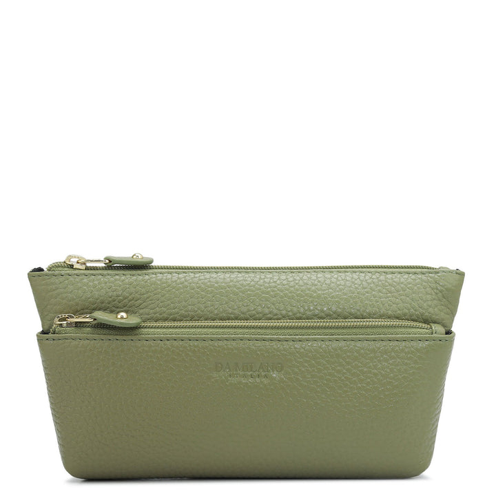 Wax Leather Multi Pouch - Fern