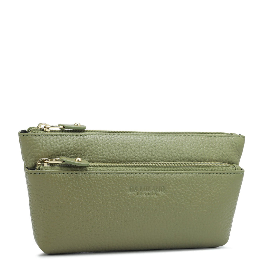 Wax Leather Multi Pouch - Fern