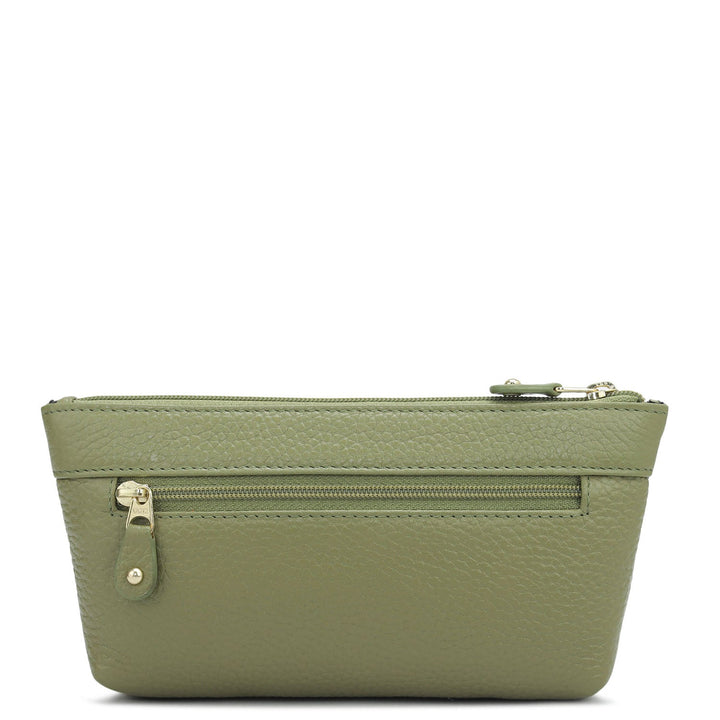 Wax Leather Multi Pouch - Fern
