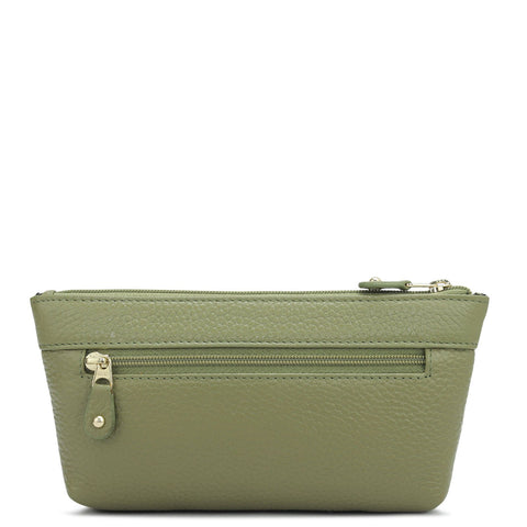 Wax Leather Multi Pouch - Fern