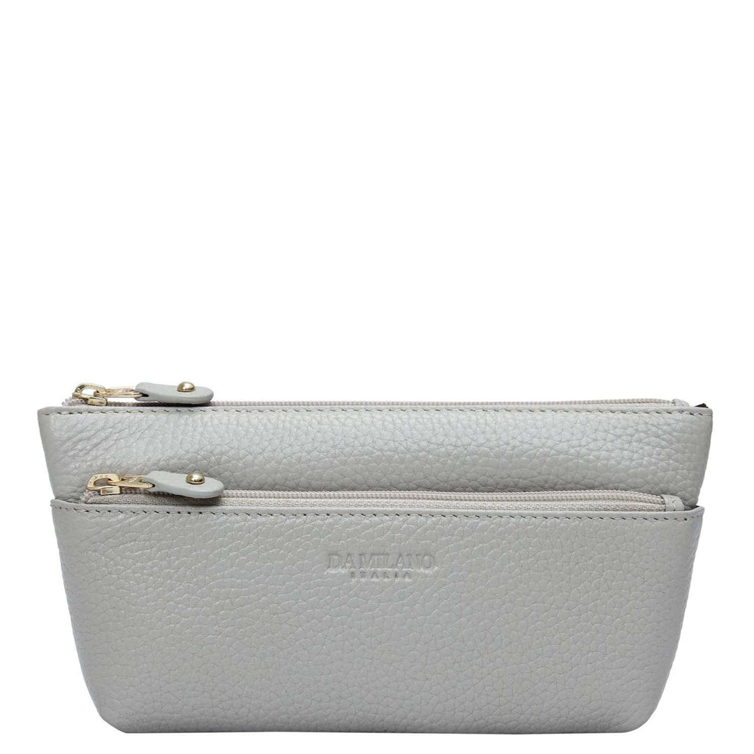 Wax Leather Multi Pouch - Khaki