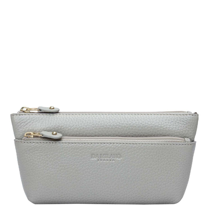 Wax Leather Multi Pouch - Khaki