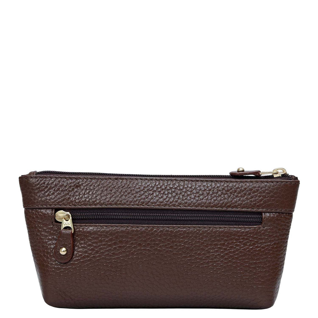 Wax Leather Multi Pouch - Mocha