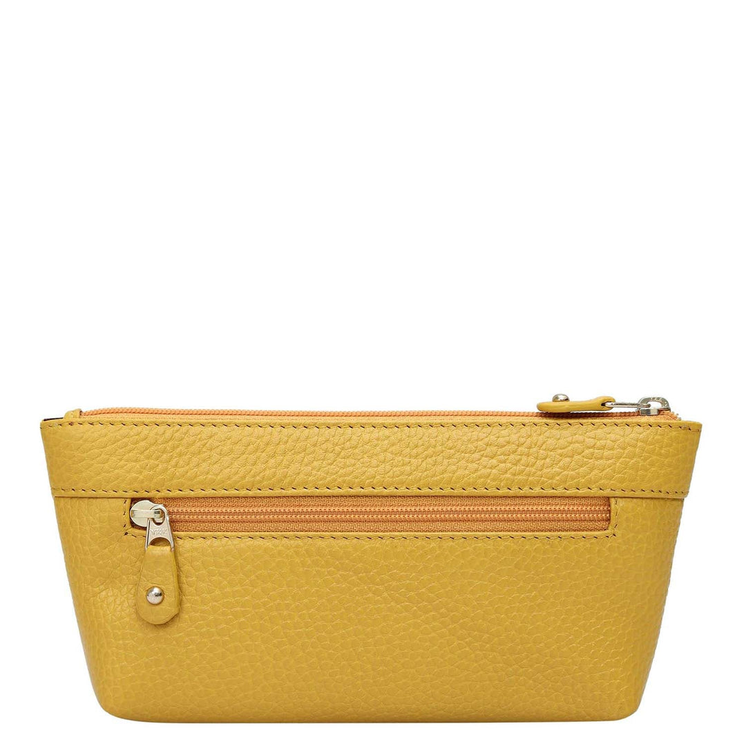 Wax Leather Multi Pouch - Mustard