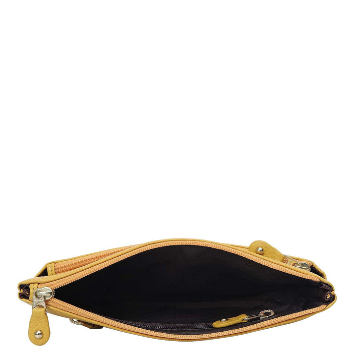 Wax Leather Multi Pouch - Mustard