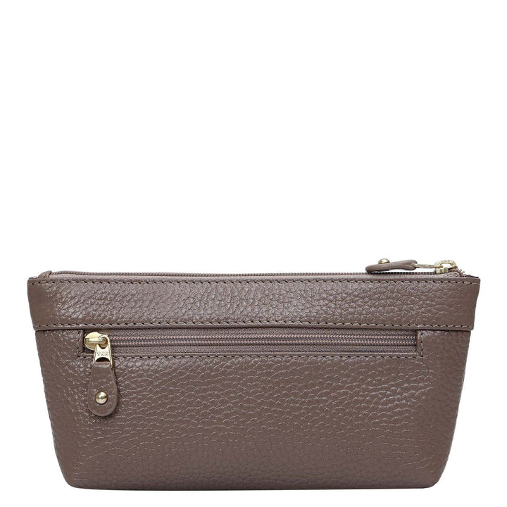 Wax Leather Multi Pouch - Smoke Grey