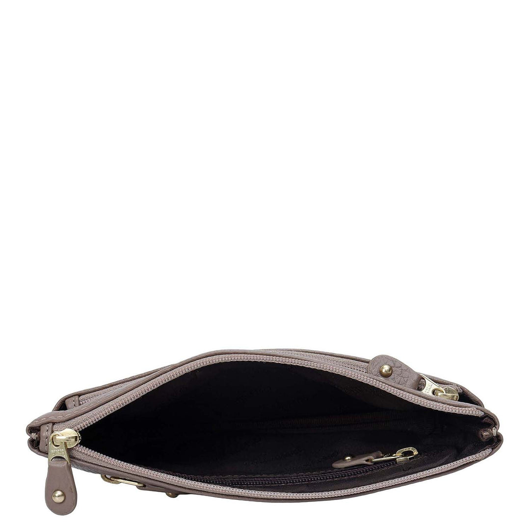 Wax Leather Multi Pouch - Smoke Grey