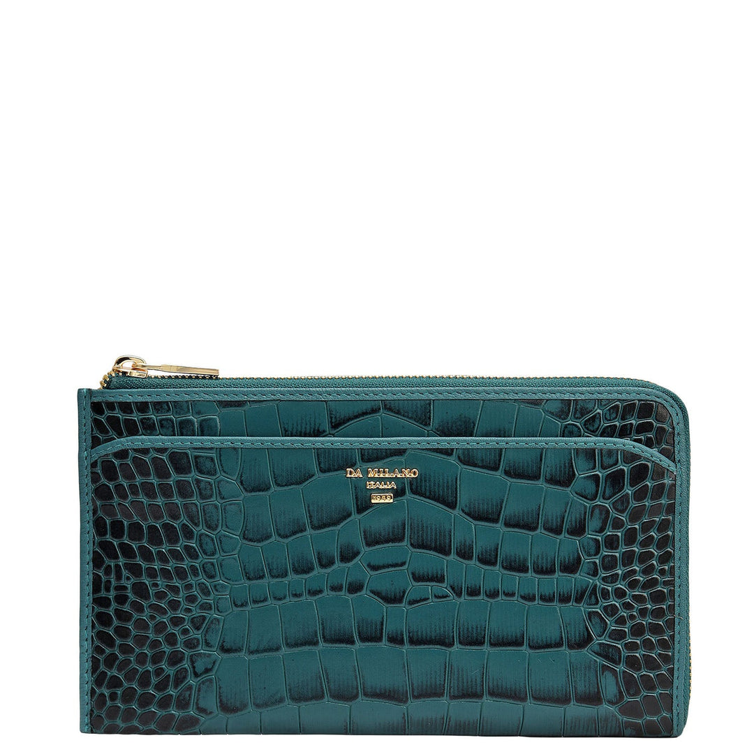 Croco Leather Multi Pouch - Octane
