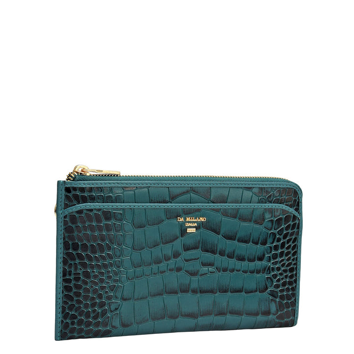 Croco Leather Multi Pouch - Octane