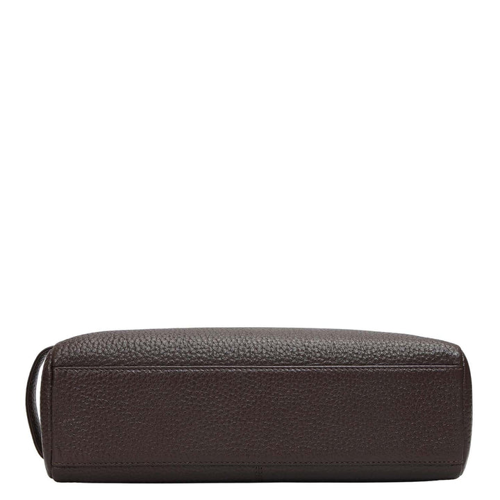 Wax Leather Multi Pouch - Chocolate