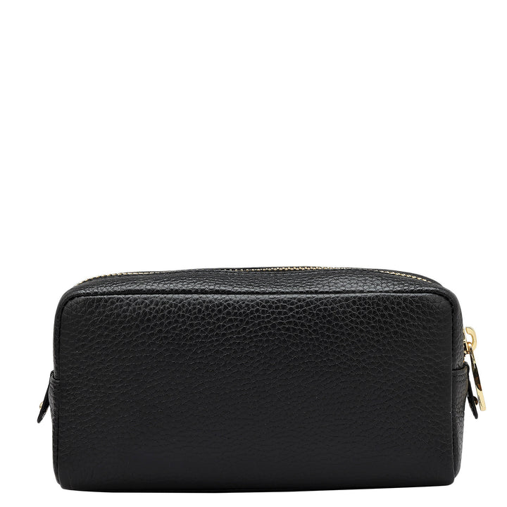 Wax Leather Multi Pouch - Black