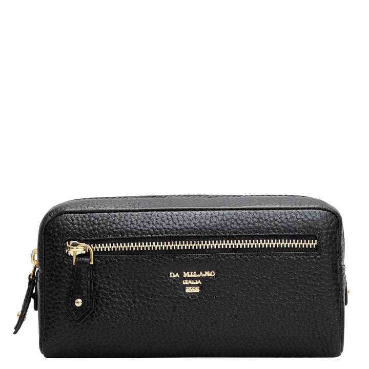 Wax Leather Multi Pouch - Black