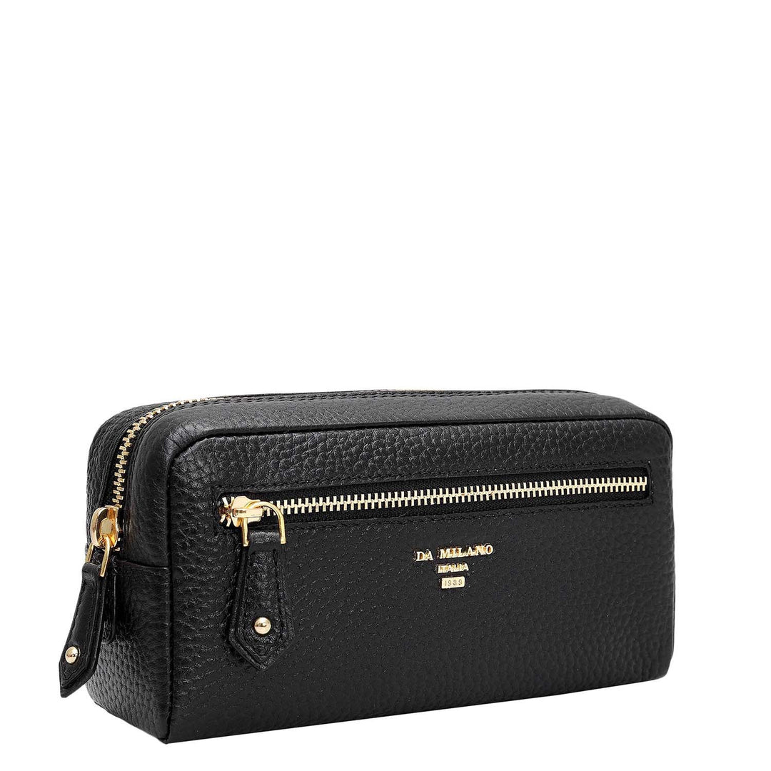 Wax Leather Multi Pouch - Black