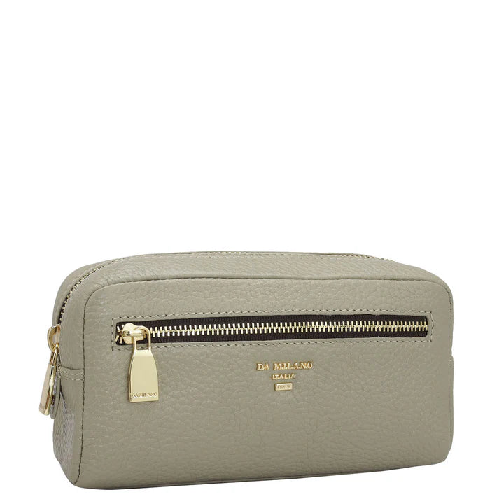 Wax Leather Multi Pouch - Khaki