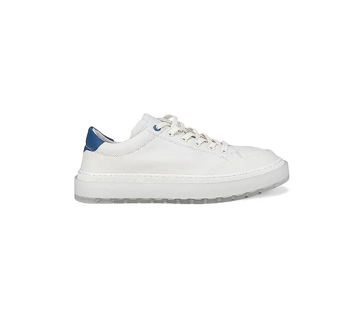 White Low Top Leather Sneakers