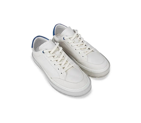 White Low Top Leather Sneakers