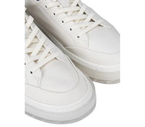 White Low Top Leather Sneakers