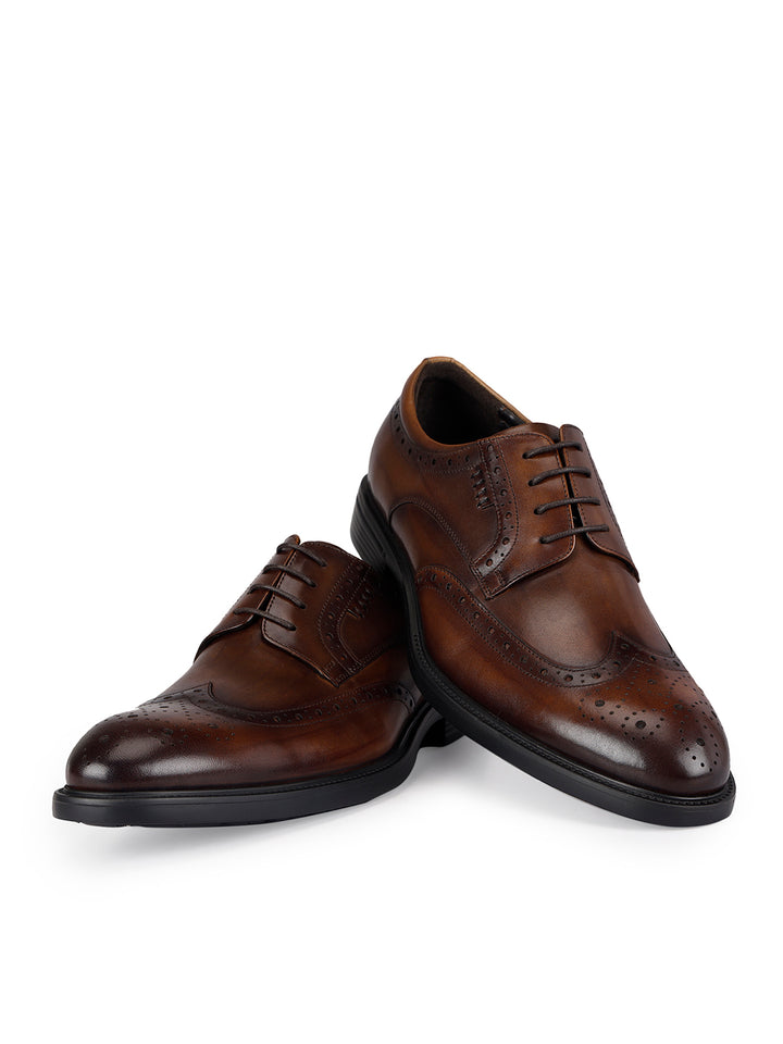Coffee Leather Lace Ups