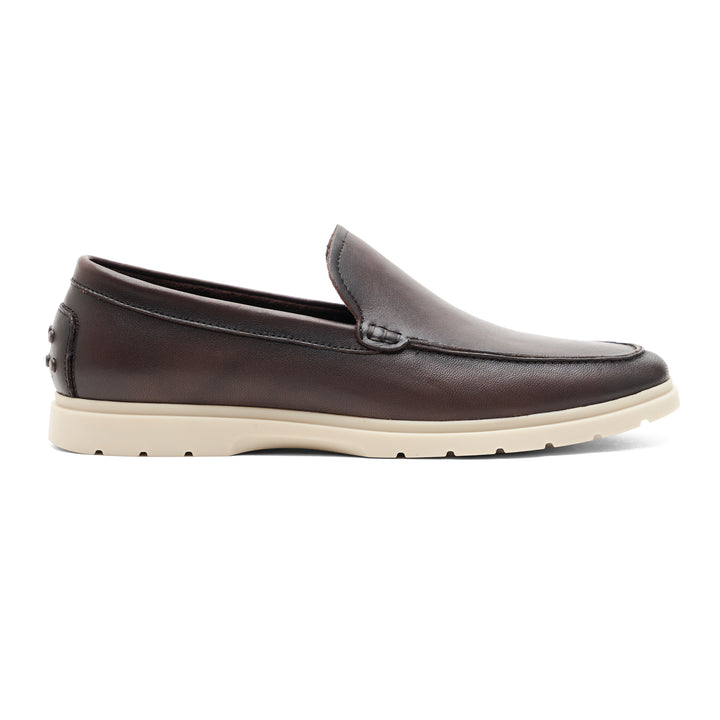 Coffee Leather Moccasins