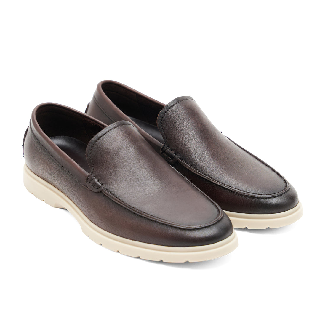 Coffee Leather Moccasins