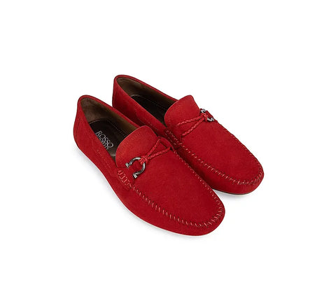 Red Suede Moccasins