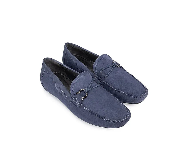 Sky Blue Suede Moccasins