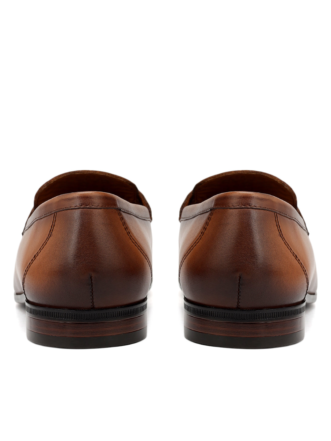 Tan Braided Leather Loafers