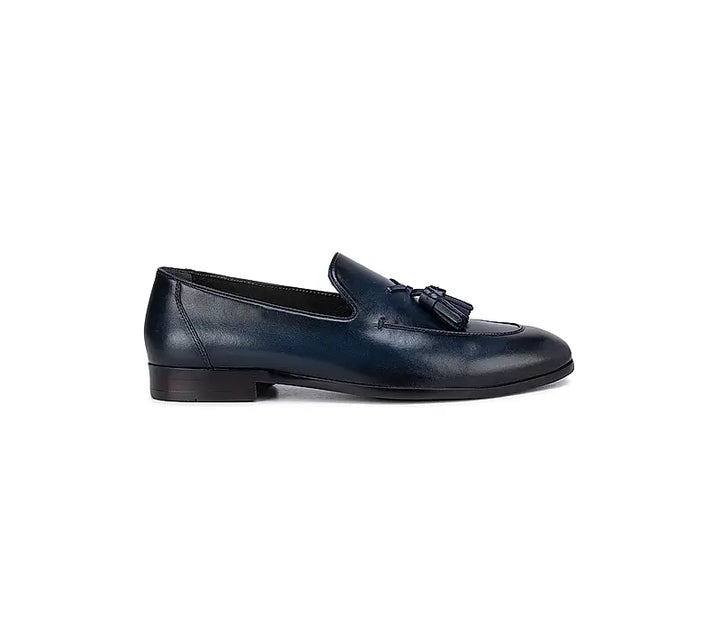 Navy Blue Loafers With Tassels