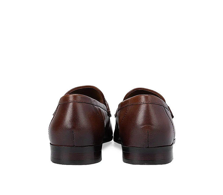 Tan Perforated Loafers