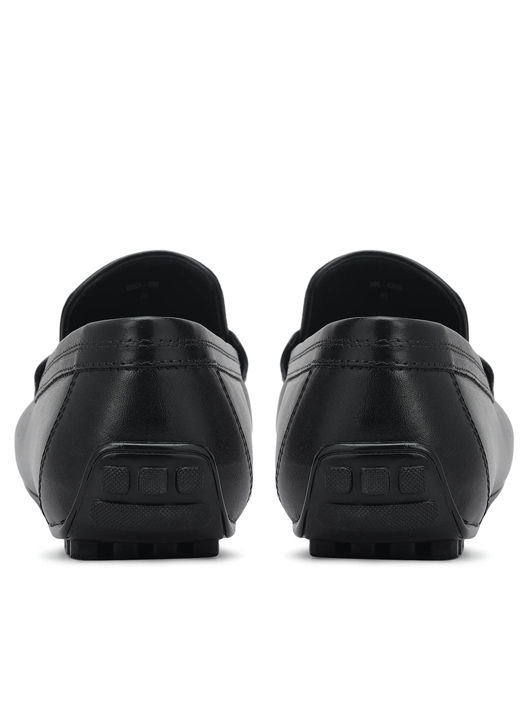 Black Moccasins With Metal Buckle