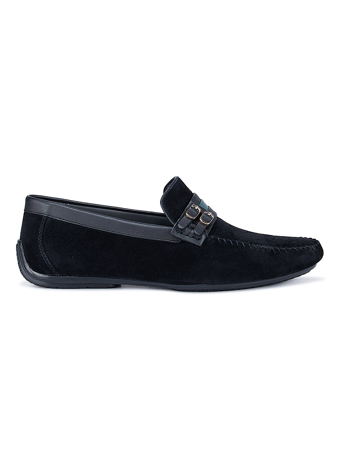 Black Suede Leather Moccasins