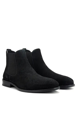 Black Suede Leather Boots