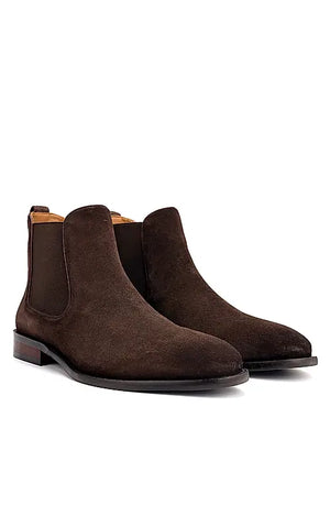 Brown Suede Leather Boots