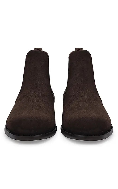Brown Suede Leather Boots