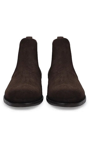 Brown Suede Leather Boots
