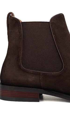 Brown Suede Leather Boots