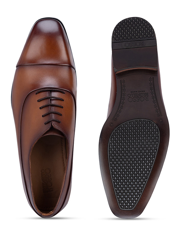 Tan Plain Leather Lace Ups