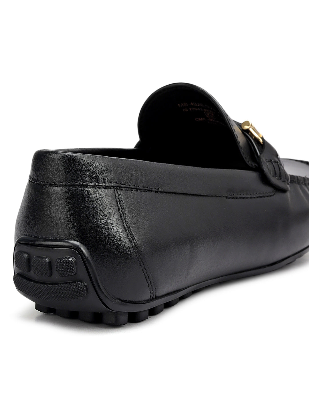Black Moccasins With Metal Buckle