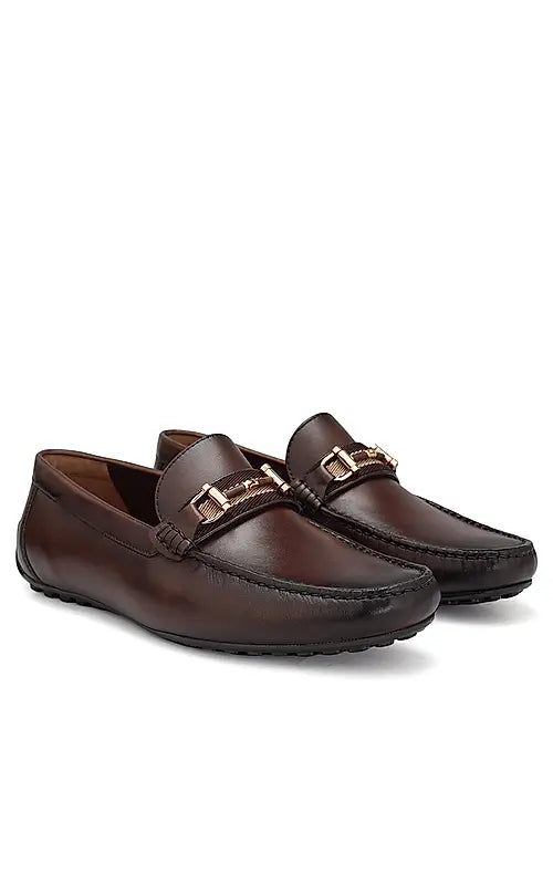 Coffee Top Embellished Moccasins