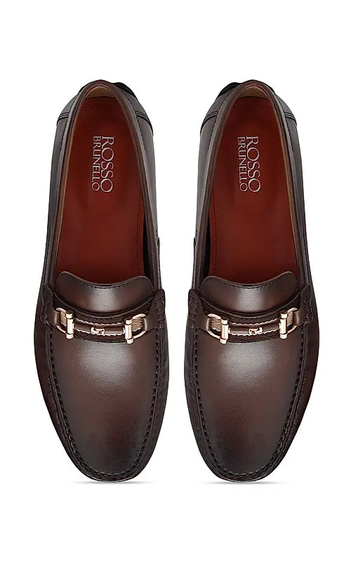 Coffee Top Embellished Moccasins