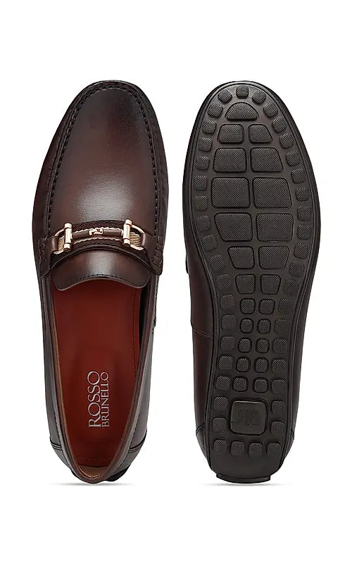 Coffee Top Embellished Moccasins