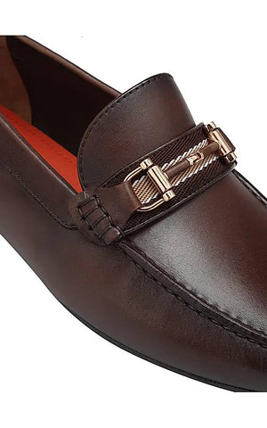 Coffee Top Embellished Moccasins