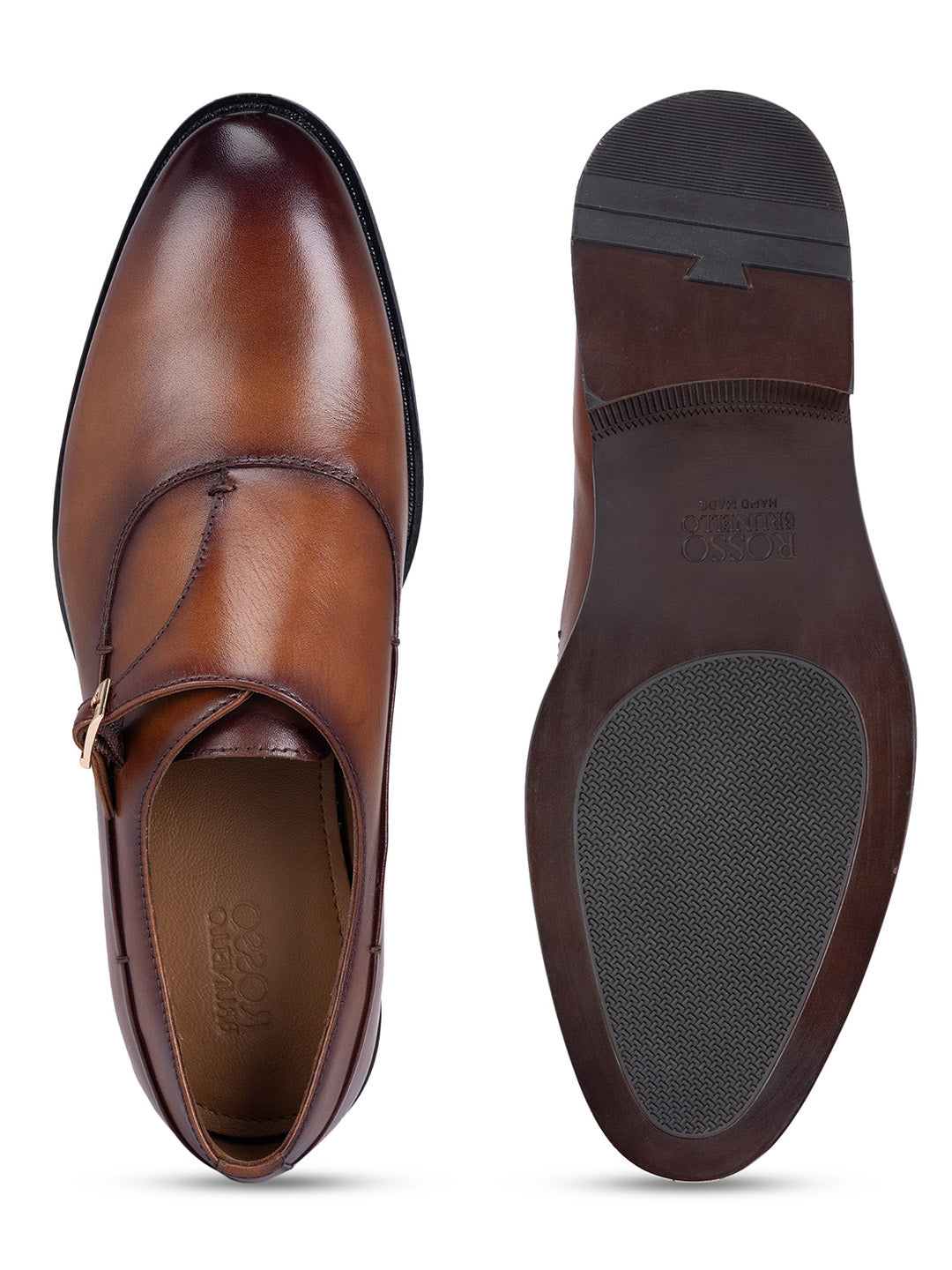 Tan Leather Monk Straps