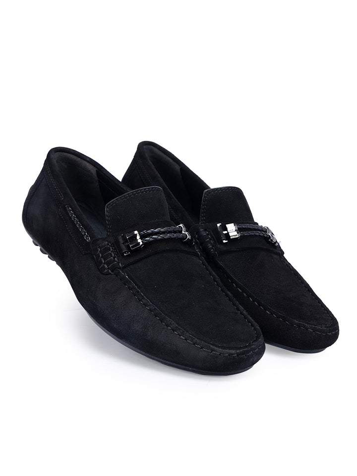 Black Suede Moccasins