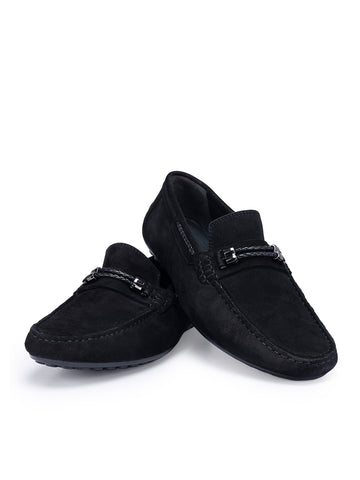 Black Suede Moccasins